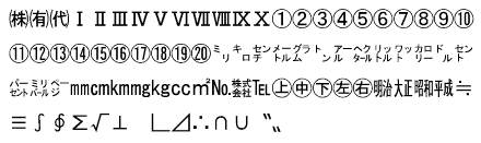 全角の機種依存文字